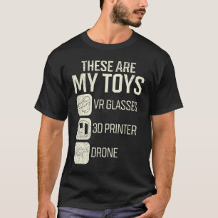 Camiseta Piloto Drone 3D Impressão VR Entusiasta Virtual Re