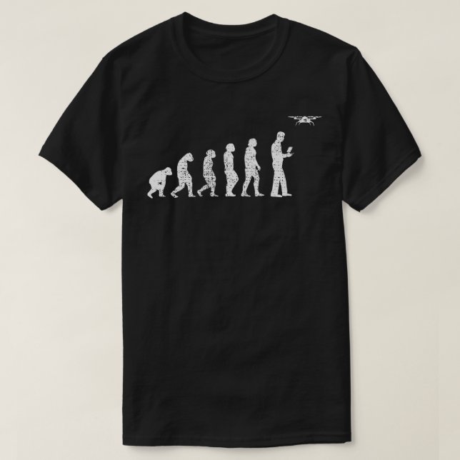 Camiseta Piloto Drone Gift Vintage RC (Frente do Design)