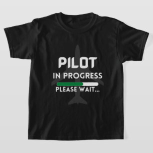 Camiseta piloto em curso de aeronaves pilotos