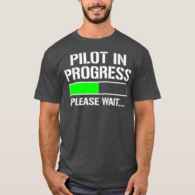 Camiseta Piloto Em Curso Estudante Da Escola De Voo Engraça (Frente)
