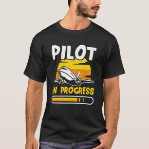 Camiseta Piloto Em Progresso Avião Aviador Aviação