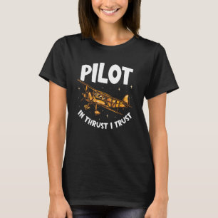Camiseta Piloto Em Protesto Confiando Em Aviador Aviador Av