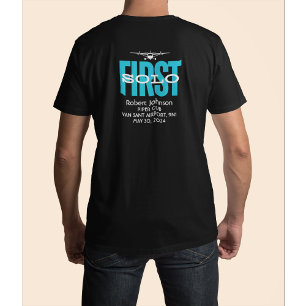 Camiseta Piloto Estudante Primeiro Solo Aviação Personaliza