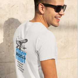 Camiseta Piloto Estudante Primeiro Solo Avião Nuvens Person