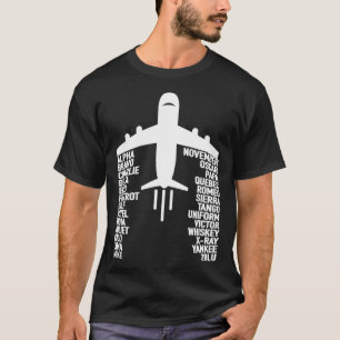 Camiseta Piloto fonético de alfabeto 1