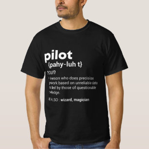 Camiseta Piloto Funny Definição design Avião Jet Aviatio