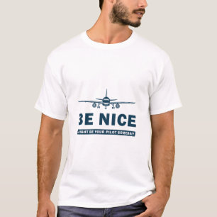 Camiseta Piloto Funny e Avião de Aviação