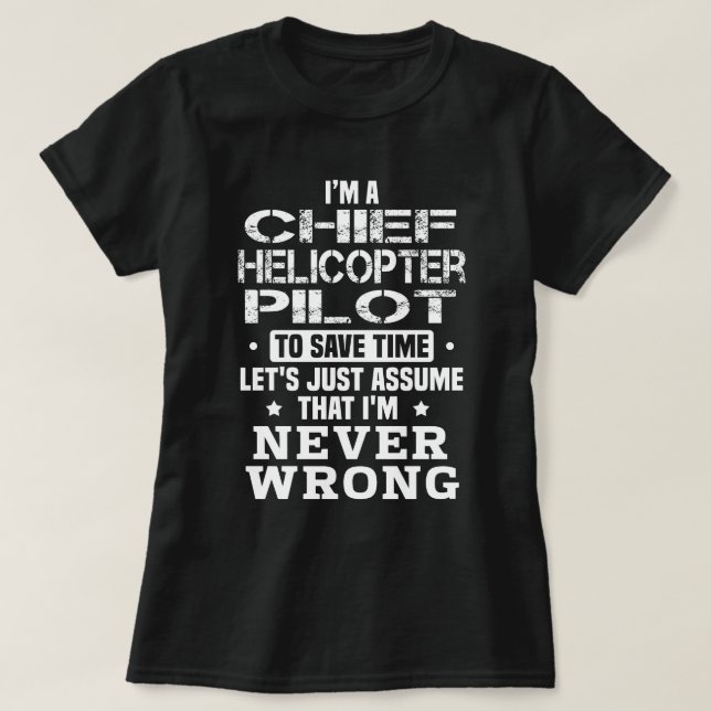 Camiseta Piloto Helicopter Chefe (Frente do Design)