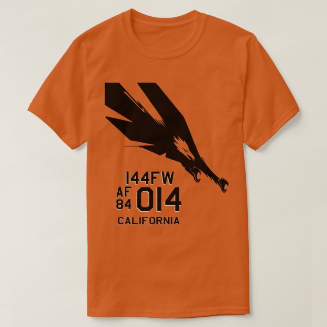 Camiseta Piloto Militar da 144.ª Asa de Combatente FW F15 C (Frente do Design)