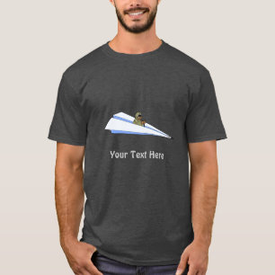 Camiseta Piloto Militar Voando Papel Engraçado Avião Jato