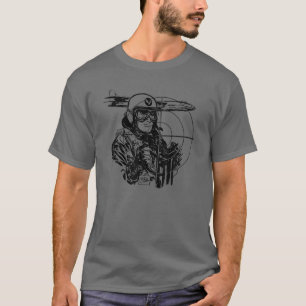 Camiseta Piloto Militar WW2 Vintage WII - Bomba da Segunda