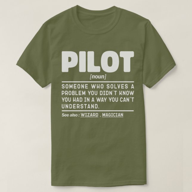 Camiseta Piloto Noun Instrutor de Voo Aeronáutico Funny (Frente do Design)
