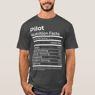 Camiseta Piloto Nutrição Fata Engraçado Trabalho de Present