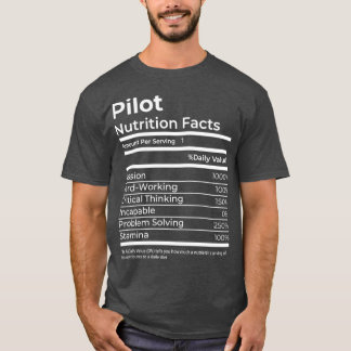 Camiseta Piloto Nutrição Fata Engraçado Trabalho de Present