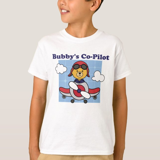 Camiseta Piloto pequeno de Bubby - Avião bonito (Frente)