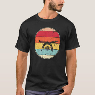 Camiseta Piloto-Quadrotor de Drone Vintage Retro Quadrotor