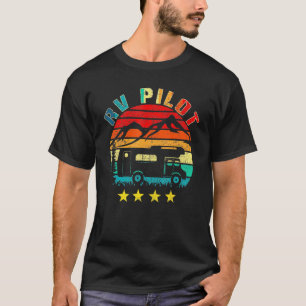 Camiseta Piloto Rv Co Camp Vintage Motorhome Viagem Vaca