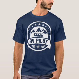 Camiseta Piloto RV Funny Motorhome Viagem para Homens