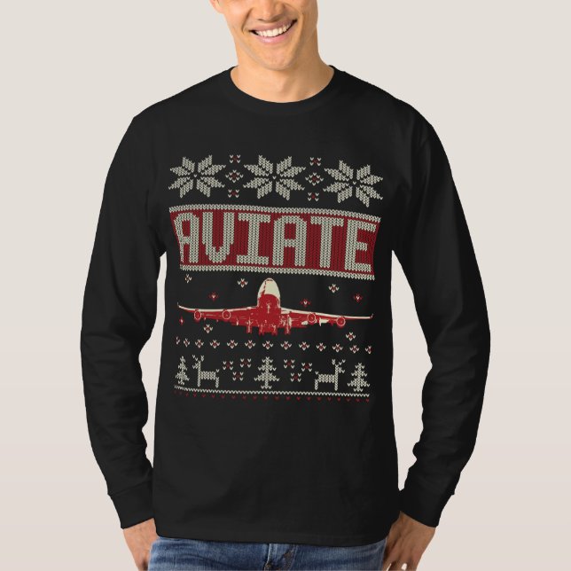 Camiseta Piloto Ugly Christmas Sweater (Frente)