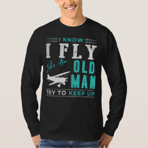 Camiseta Piloto Vintage: Voar através do Riso com Meu Hil