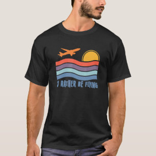 Camiseta Piloto Voo Eu Preferencialmente Voando Decor de Av
