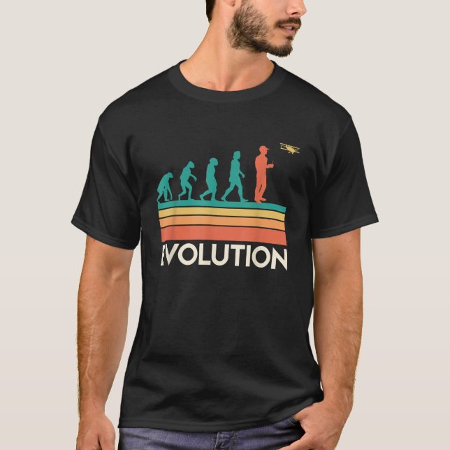 Camiseta Pilotos RC P Evolution Modelo de Avião Controle Re (Frente)