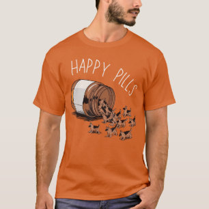 Camiseta Pílulas Felizes amigos amantes do cão pastor alemã