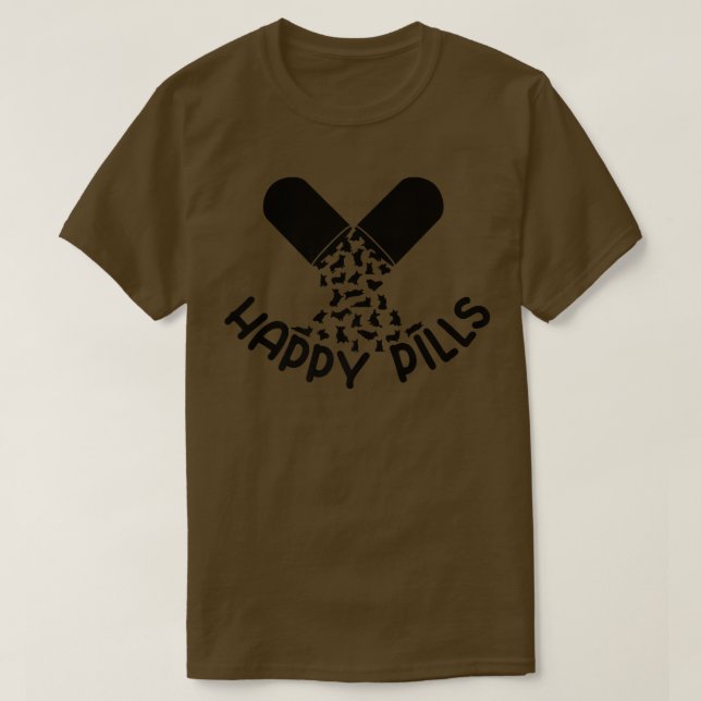 Camiseta Pílulas Felizes, Corgi Engraçado, Pão De Cachorro  (Frente do Design)