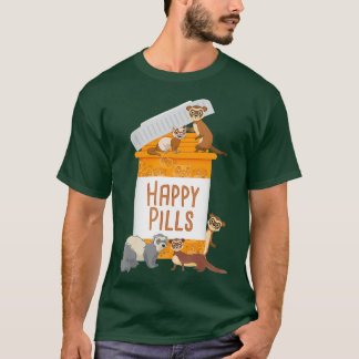 Camiseta Pílulas Felizes - Proprietário de Pet do Amante de