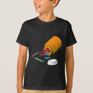 Camiseta Pílulas Felizes Skateboard Palhaço Do Skate Amor S