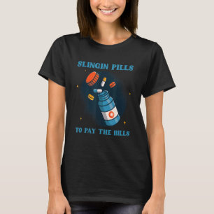 Camiseta Pílulas Para Pagar As Contas Farmacêuticas Drogas
