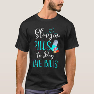 Camiseta Pílulas Para Pagar As Contas Farmacovigilância Eng
