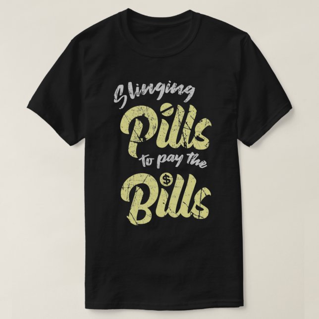 Camiseta Pílulas Para Pagar Os Títulos Presentes Para Uma F (Frente do Design)