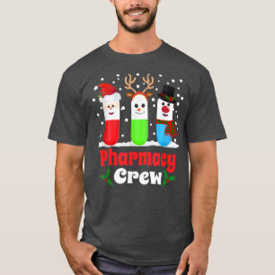 Camiseta Pílulas Snowman Reindeer Santa Claus Pharmacy Crea