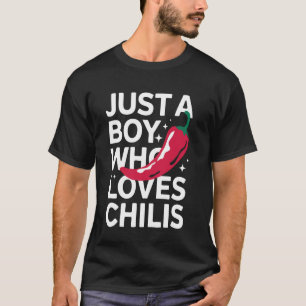 Camiseta Pimenta Apenas Um Menino Que Ama Pimentas