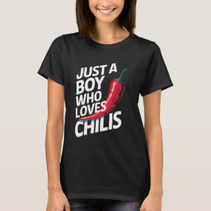 Camiseta Pimenta Apenas um Menino que Ama Pimentas