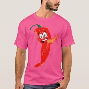 Camiseta Pimenta Chili Torrada Vermelha Respirando Fogo