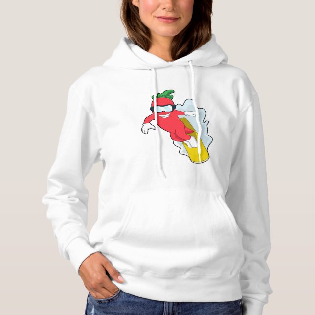 Camiseta Pimenta em Snowboard com Snowboard (Frente)