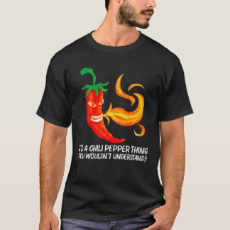 Camiseta Pimenta Engraçada Para Homens, Chamas Vermelhas
