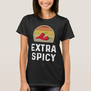 Camiseta Pimenta Extra Picante Cozinhar Concurso Retro