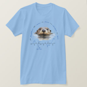 Camiseta Pimenta FRANK, Otter 2 com texto personalizado, le