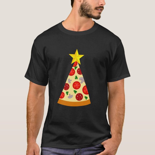 Camiseta pimenta italiana engraçada de pizza de natal (Frente)