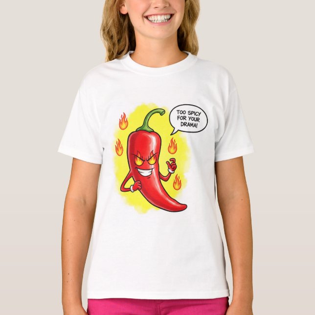 Camiseta Pimenta Muito Picante, por Natasha Us   (Frente)