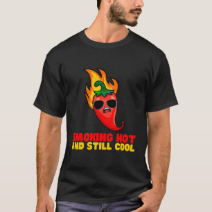 Camiseta Pimenta Picante De Chili Engraçada Fumando Quente 