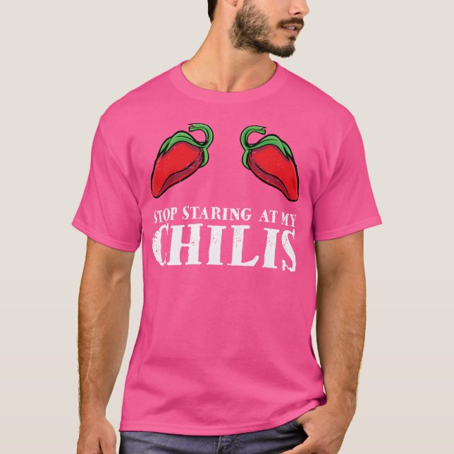 Camiseta Pimenta Vermelha, Comida Espicosa Engraçada Pare D (Frente)