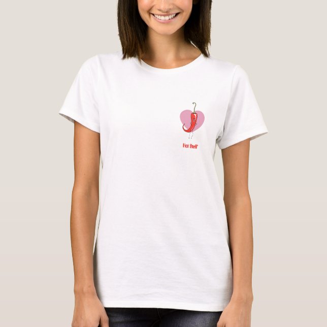 Camiseta Pimenta vermelha engraçada (Frente)