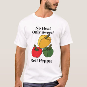 Camiseta Pimentão Vermelho Verde Amarelo Capsicum Comédia