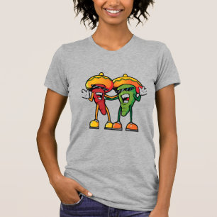 Camiseta Pimentas quentes de desenho animado