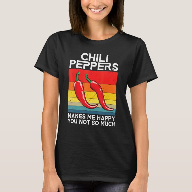 Camiseta Pimentas Vermelhas Quentes Retro Chili Peppers Com (Frente)