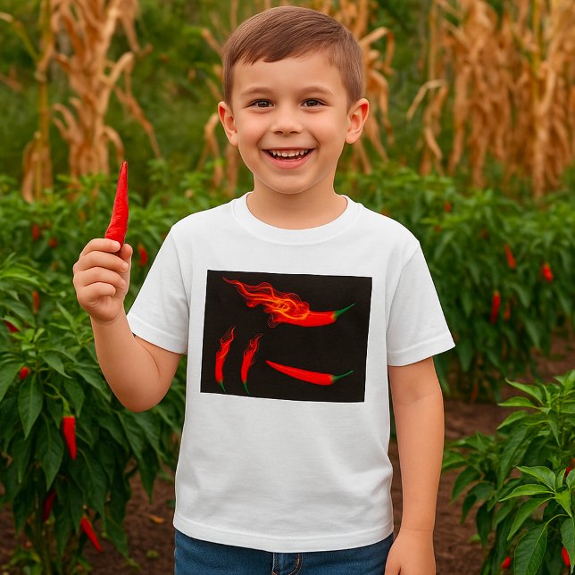 Camiseta Pimentos de Chili Flaming (Criador carregado)